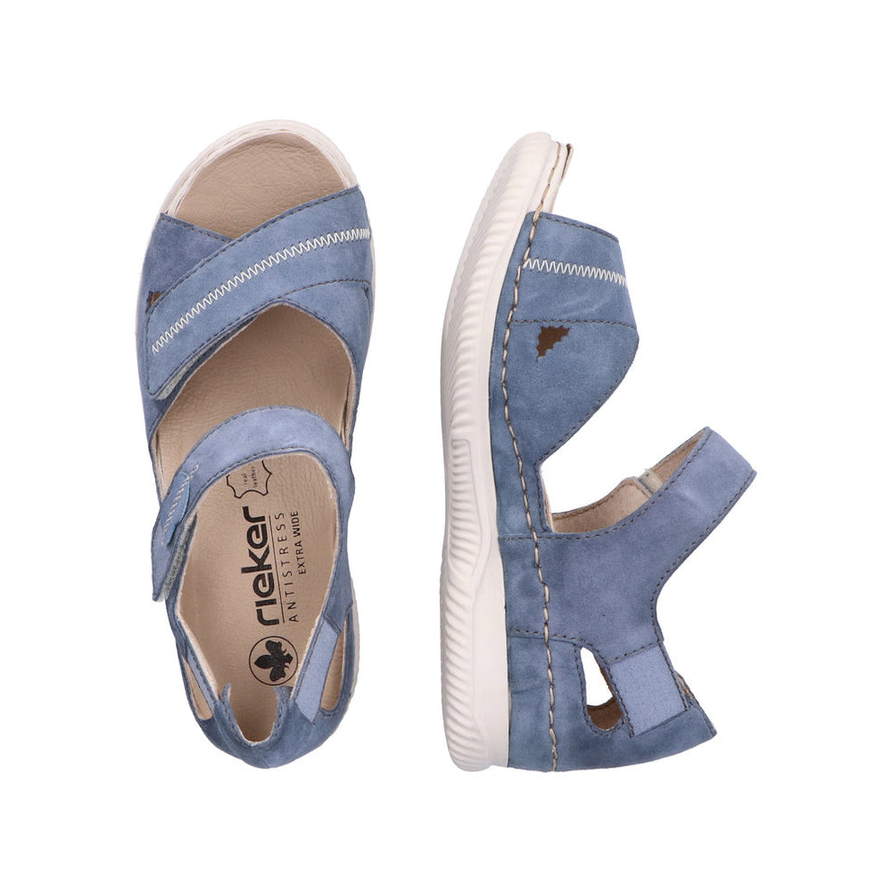 Rieker W Sandal i Ruskind Blue