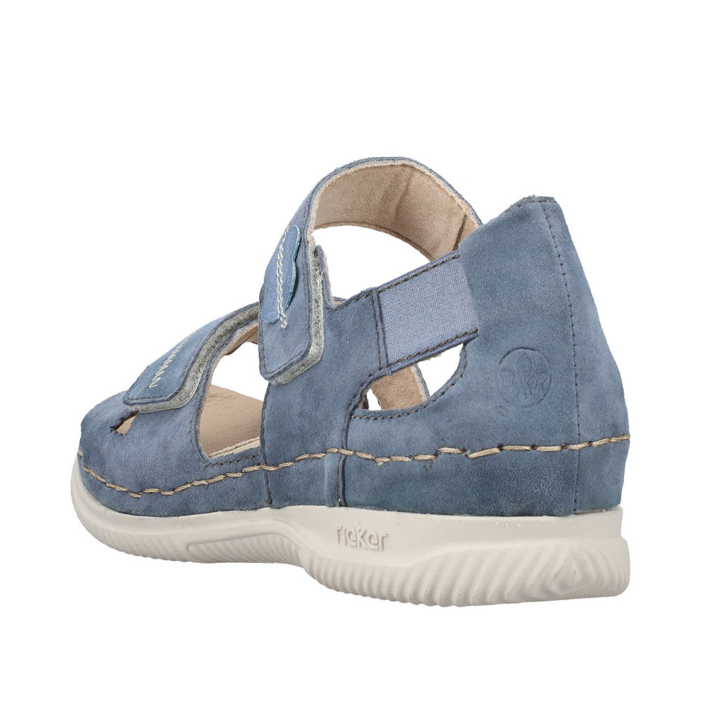 Rieker W Sandal i Ruskind Blue