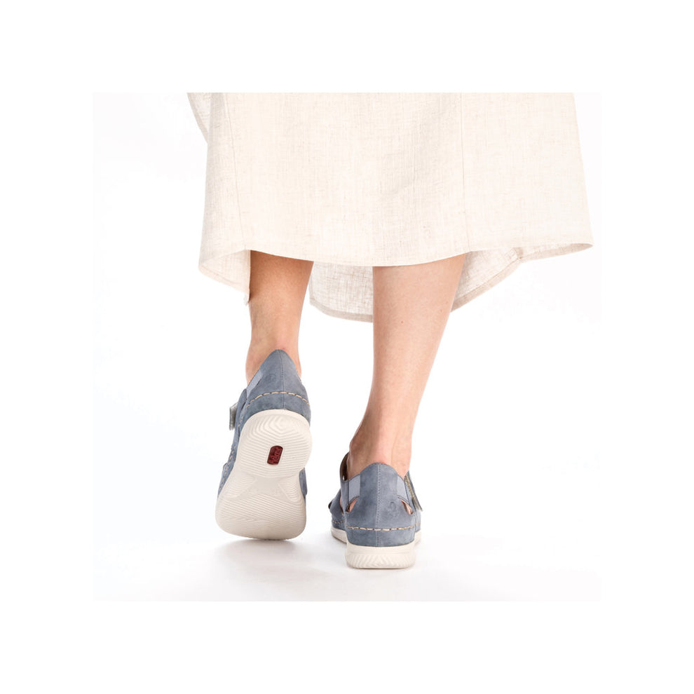 Rieker W Sandal i Ruskind Blue