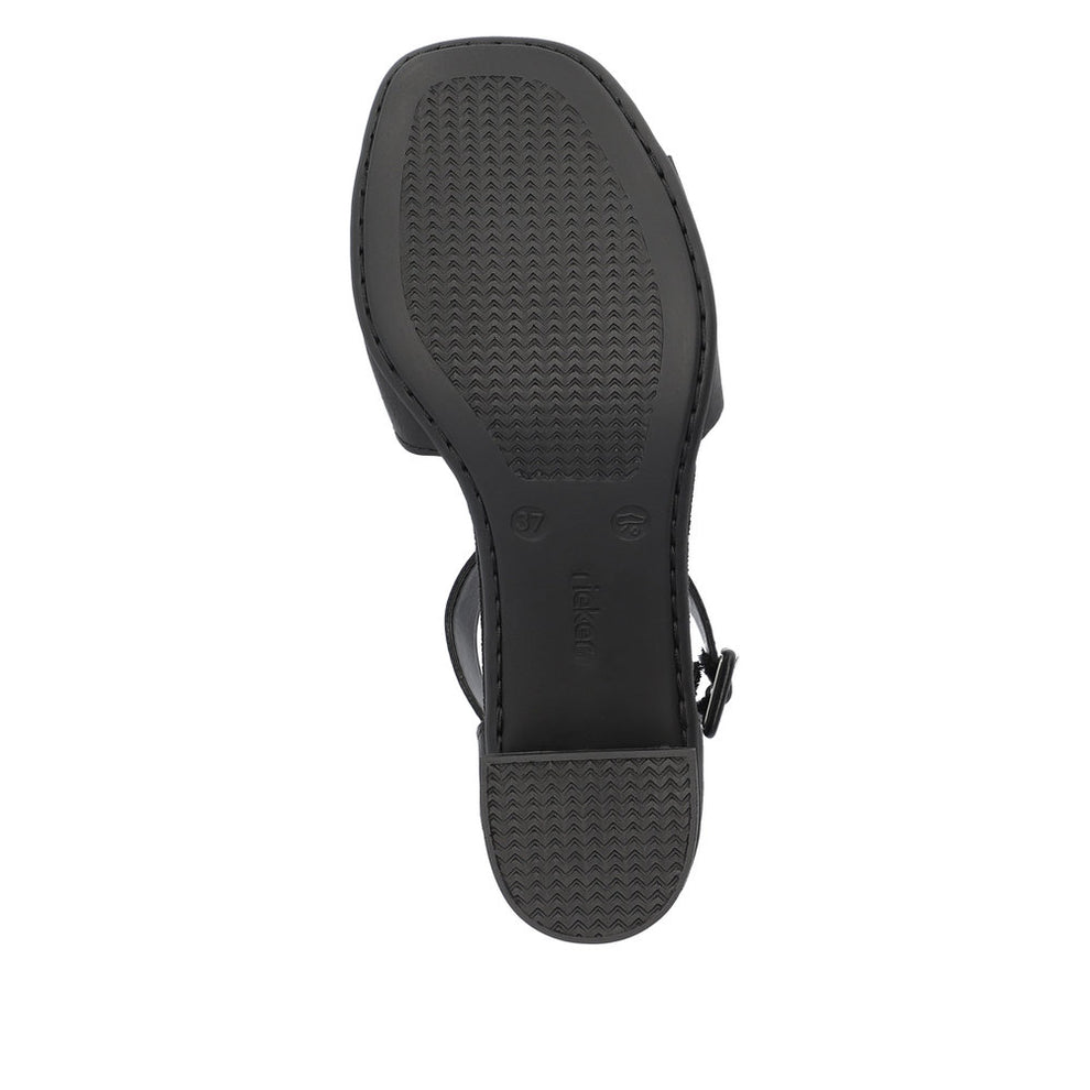 Rieker W Sko m Hæl og Velcro