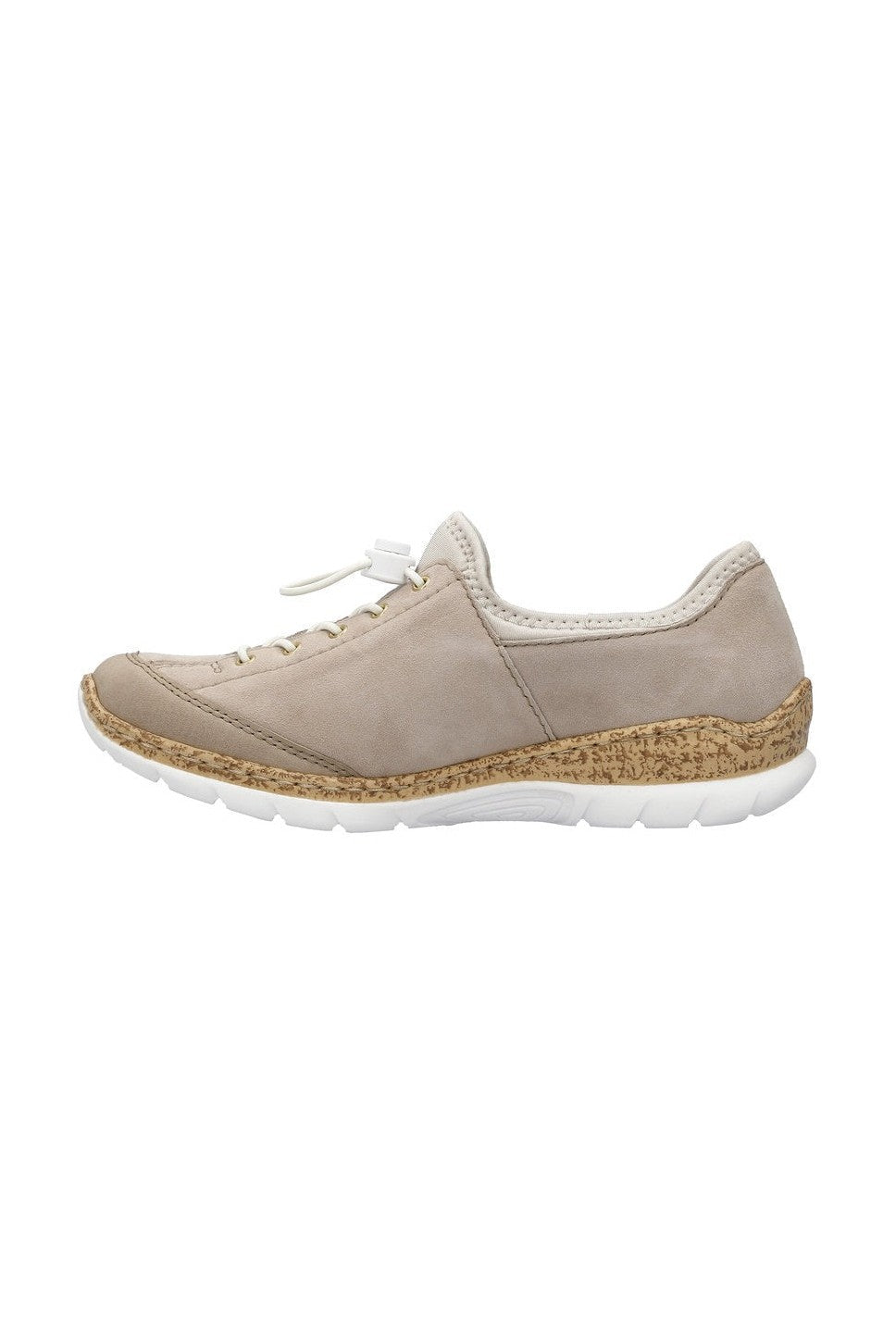 Rieker W Snøresko m Lynlåsdetalje Beige