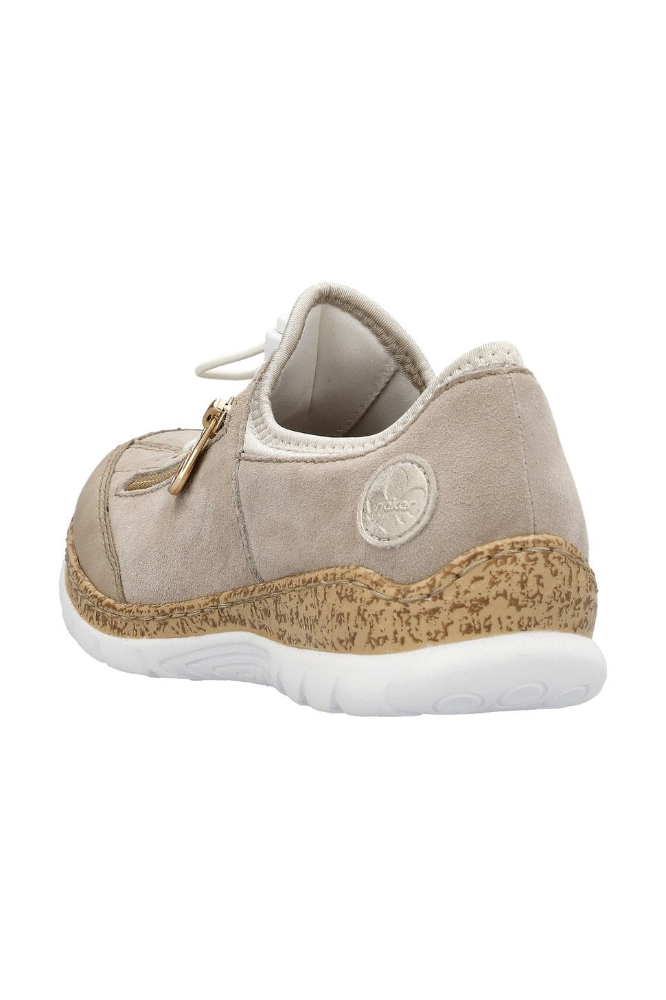 Rieker W Snøresko m Lynlåsdetalje Beige