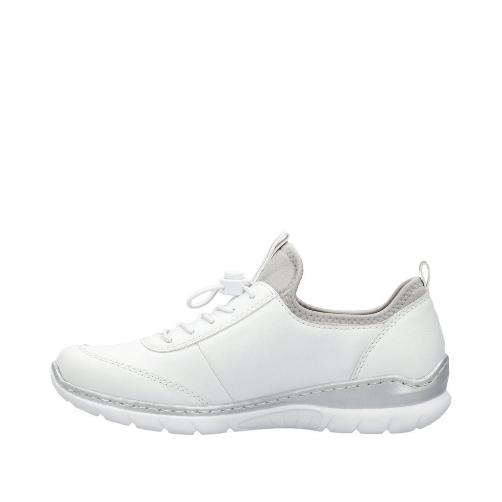 Rieker W Sneaker Hvid m Sølv