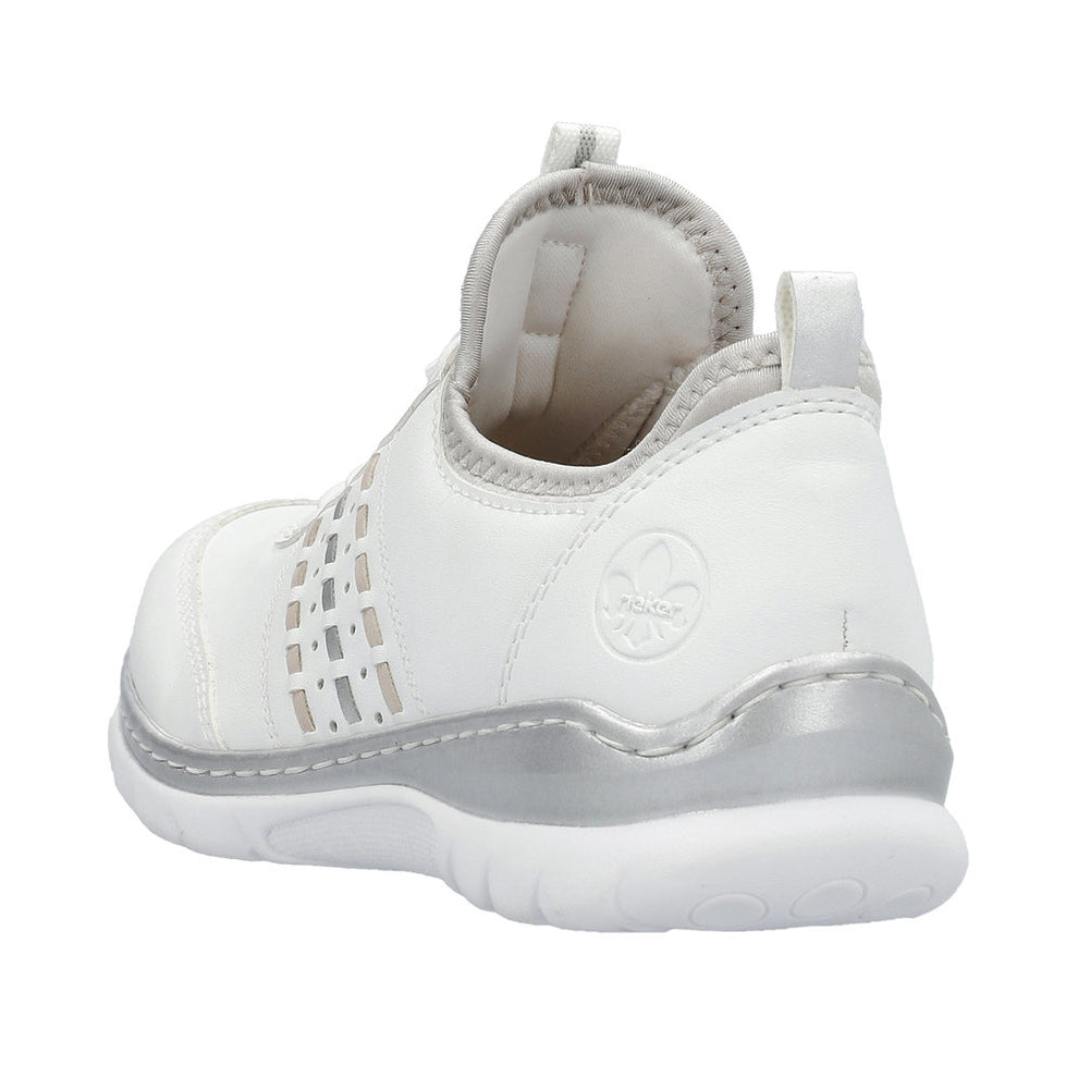 Rieker W Sneaker Hvid m Sølv