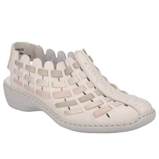 Rieker W Åben Flet Sko Beige