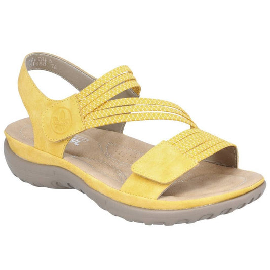 Rieker W Sandal med Velcroremme Gul