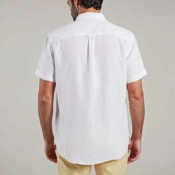 Sebago M Linen Short Sleeve Skjorte