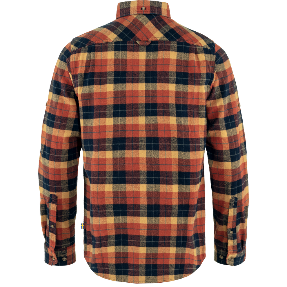 Fjällräven M Singi Heavy Flannel Shirt Autumn Leaf Dark Navy
