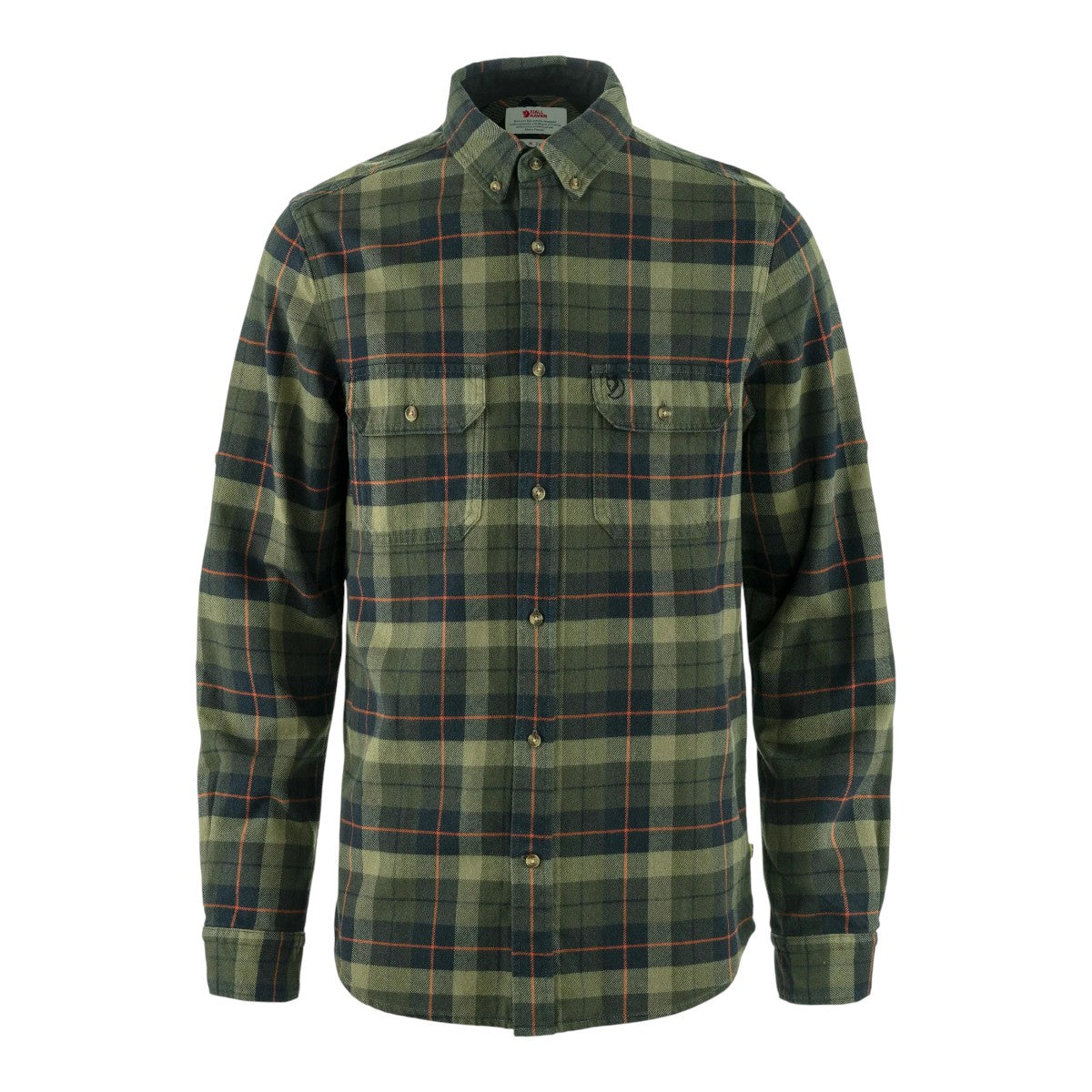 Fjällräven M Singi Heavy Flannel Shirt Black Deep Forrest