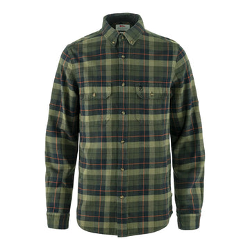 Fjällräven M Singi Heavy Flannel Shirt Black Deep Forrest
