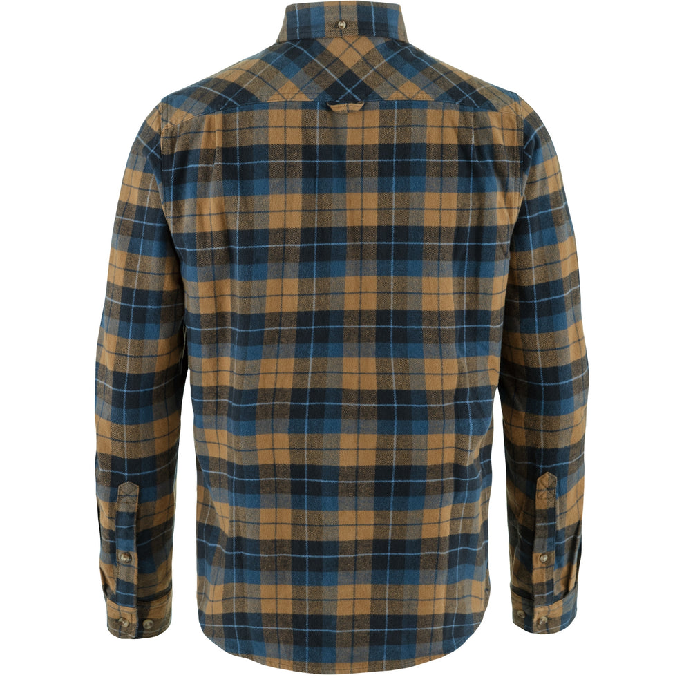 Fjällräven M Singi Heavy Flannel Shirt Dark Navy Buckwheat Brown