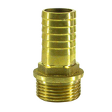 Slangestuds med udvendigt gevind, messing