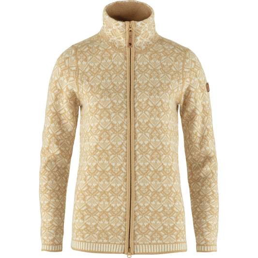 Fjällräven W Snow Flake Cardigan Dune Beige