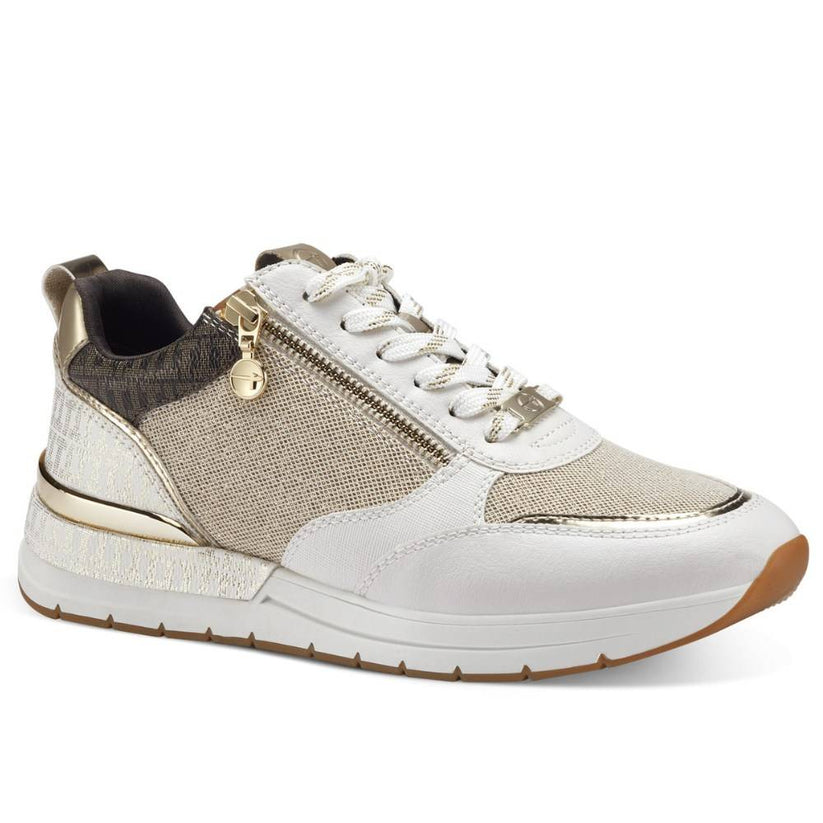 Tamaris W Guld Sneakers 23732 IVORY/GOLD