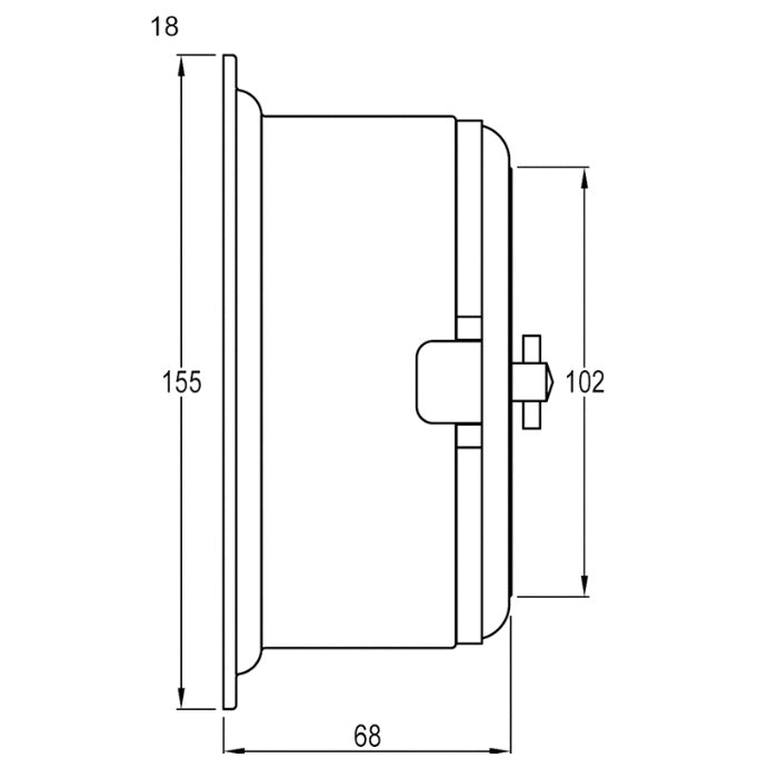 Schatz Midi comfortmeter i forkromet messinghus