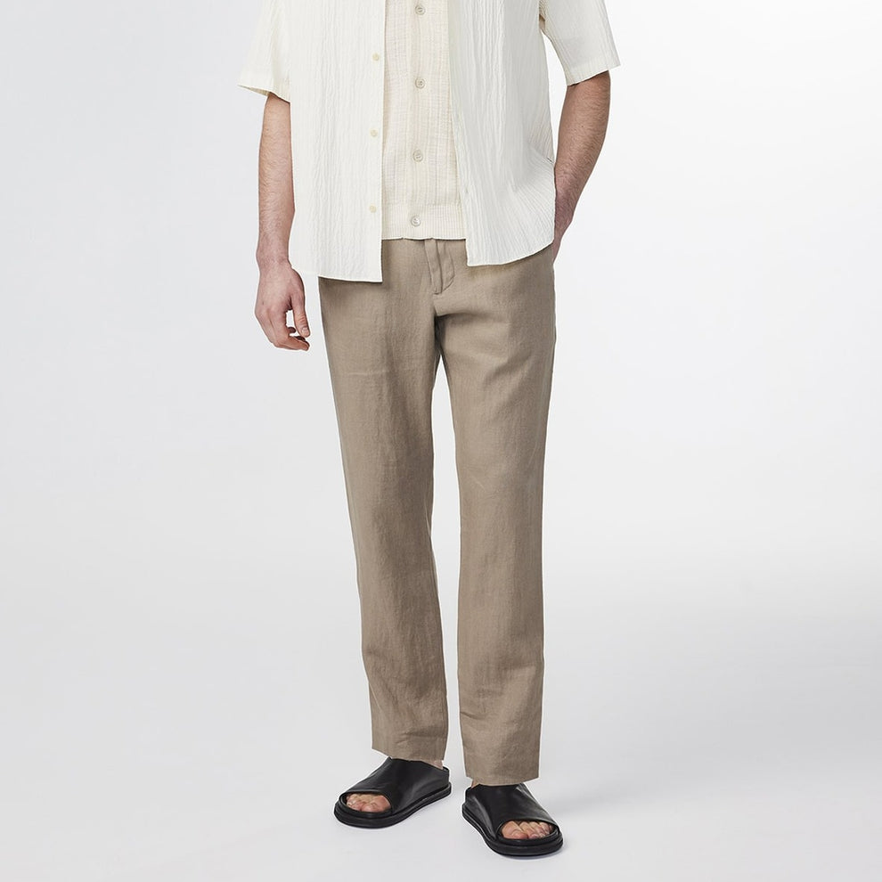 NN07 M Theo 1454 Linen Pants Bukser Greige