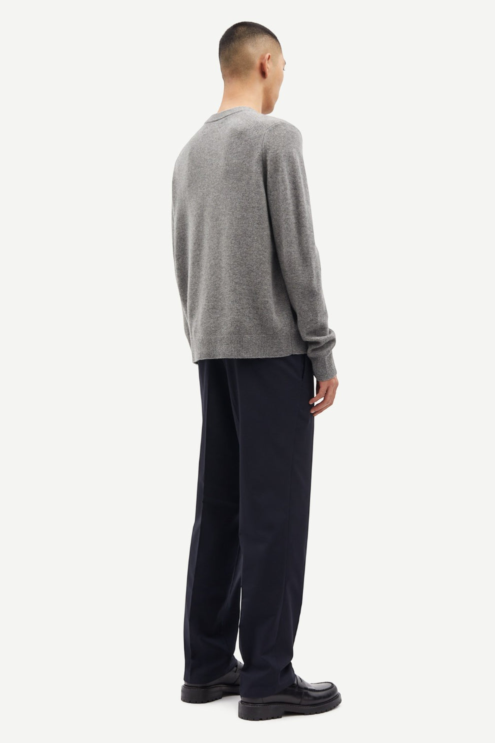 Samsøe Samsøe Isak Knit Sweater 15010 Dark Grey Mel.
