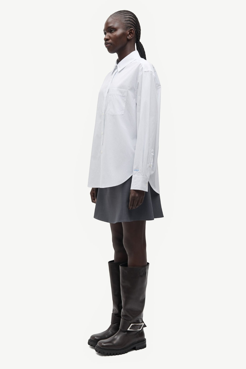 Samsøe Samsøe Salova pocket shirt 15756 White Pinstripe