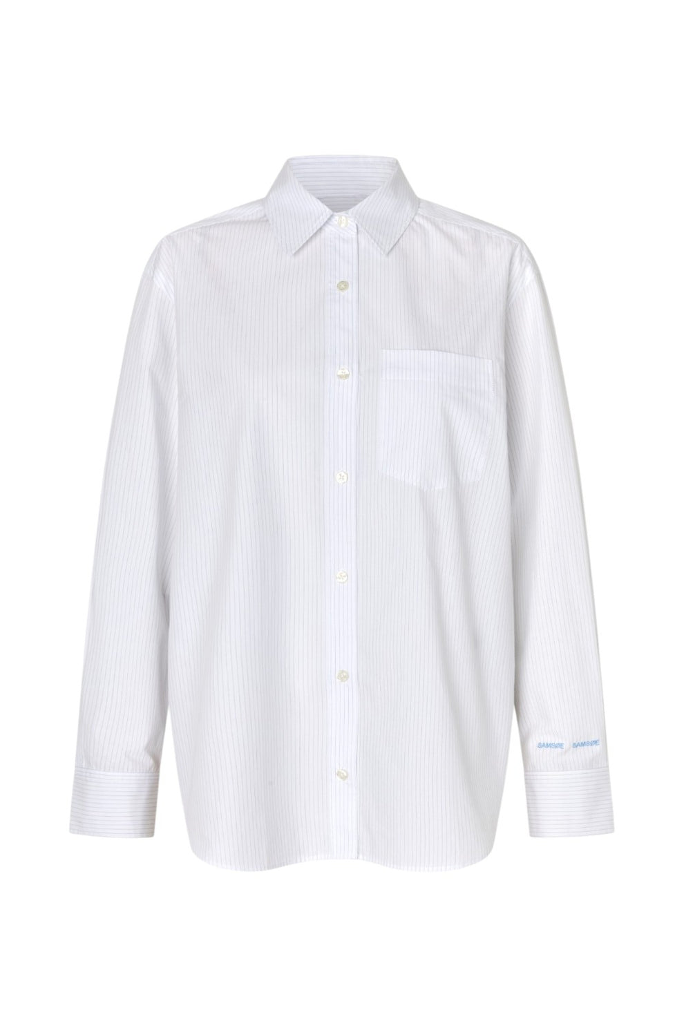 Samsøe Samsøe Salova pocket shirt 15756 White Pinstripe
