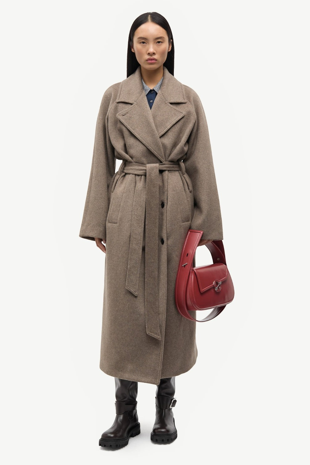 Samsøe Samsøe Sahannen coat 15772 Lead Gray Mel.