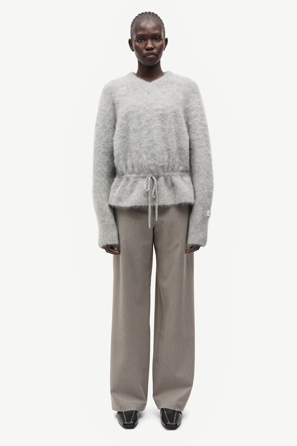 Samsøe Samsøe Salo v-neck 16165 Grey mel.