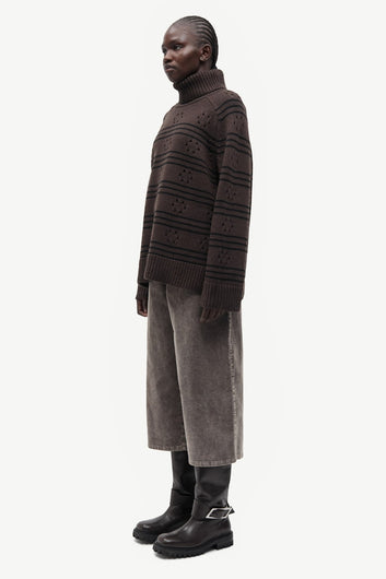 Samsøe Samsøe Sakeiki pointelle turtleneck 11250 Mulch