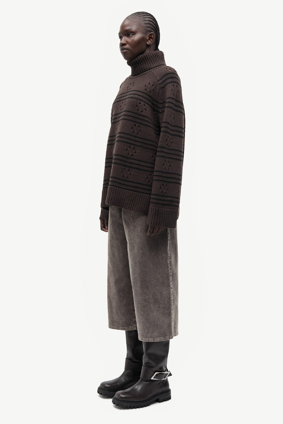 Samsøe Samsøe Sakeiki pointelle turtleneck 11250 Mulch