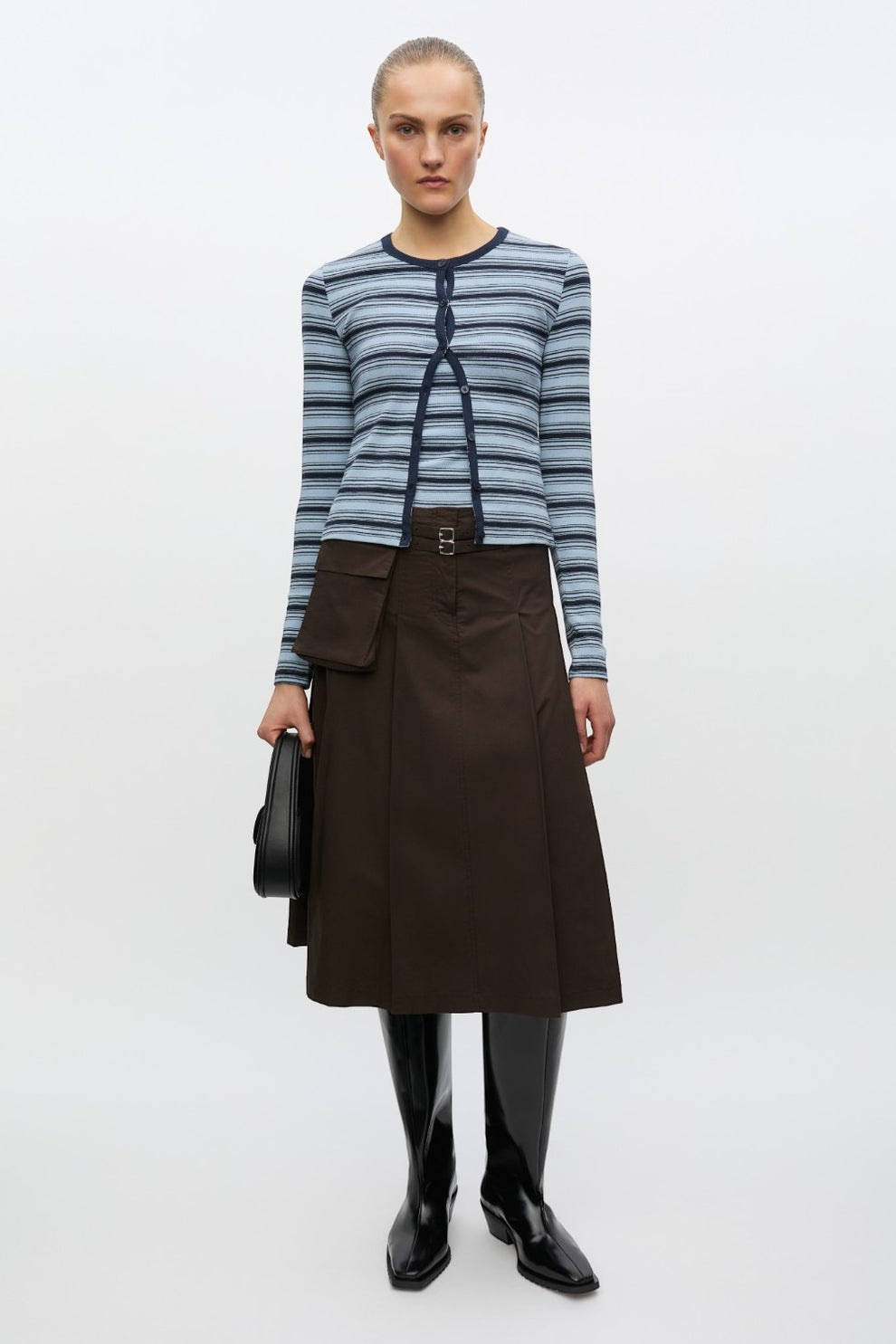 Samsøe Samsøe Saalexo LS cardigan 7542 Dusty Blue St.