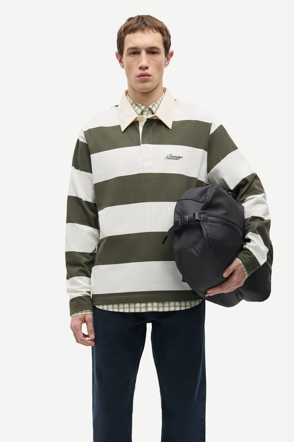 Samsøe Samsøe Sakevin x polo LS 15512 Forest Night St.