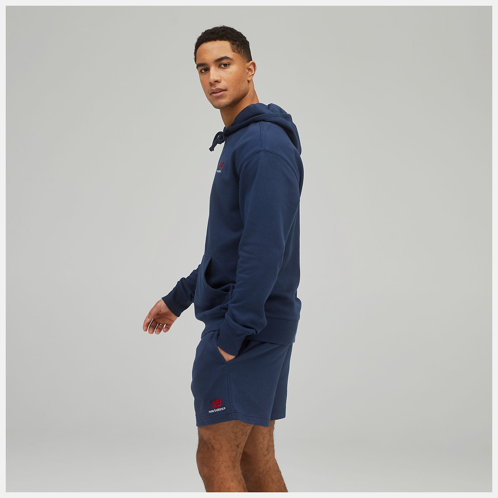New Balance U Unissentials French Terry Hoodie Natural Indigo