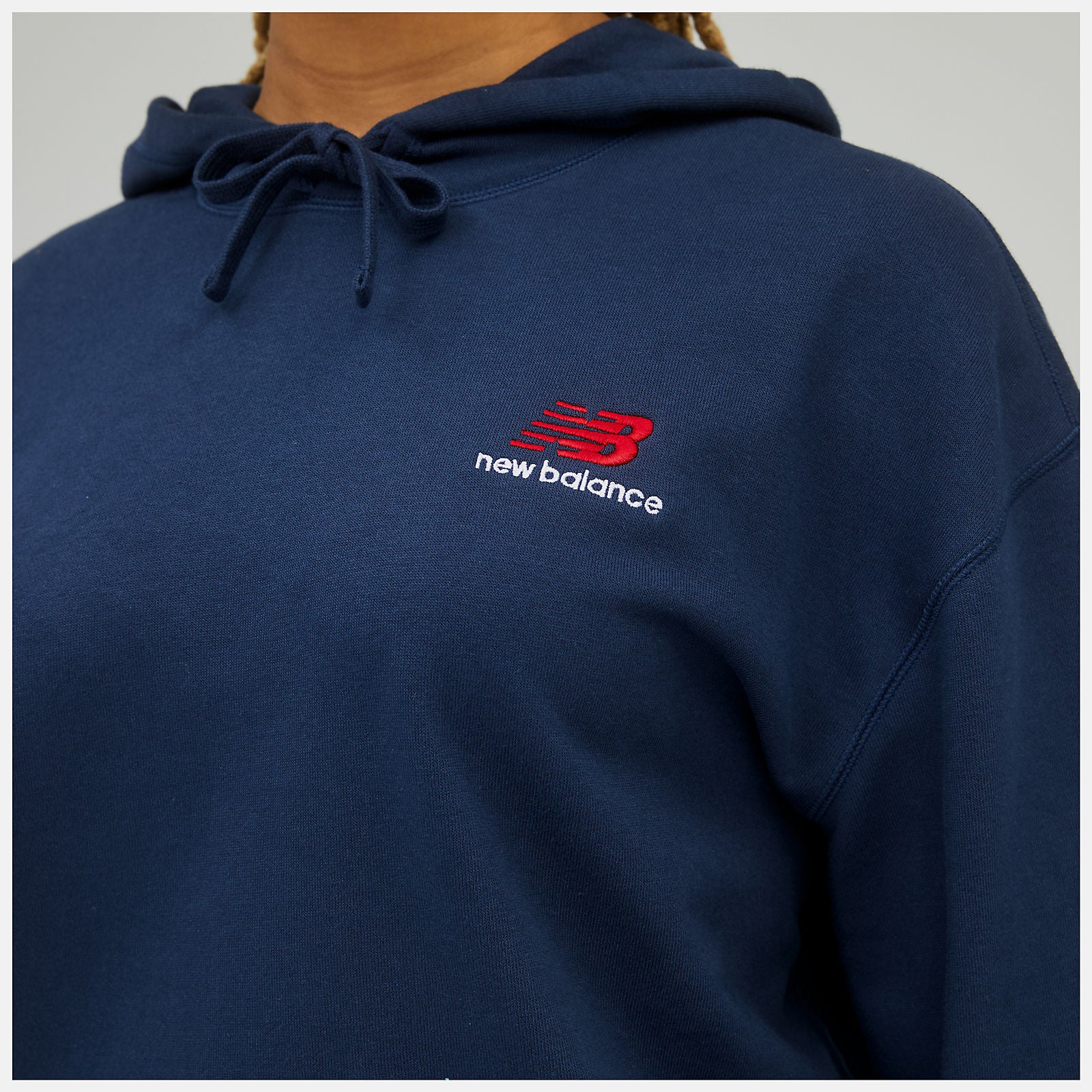 New Balance U Unissentials French Terry Hoodie Natural Indigo