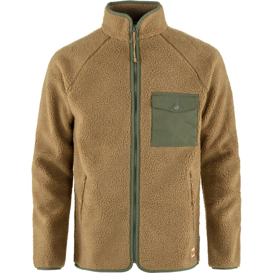 Fjällräven M Vardag Pile Fleece Buchweat Brown Laurel Green