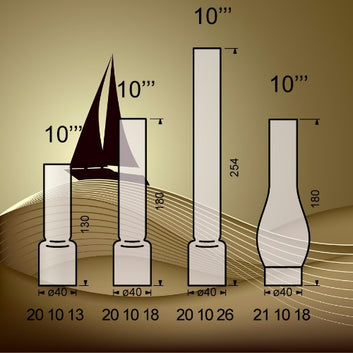 Brænderglas 10 x 180 mm til Old Danish og Pendulus