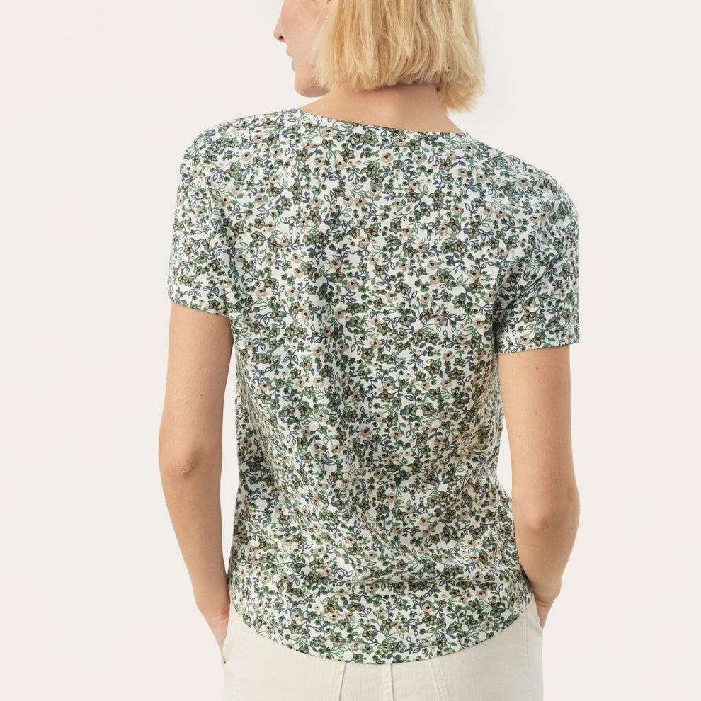 Part Two W GesinasPW T-Shirt Vetiver Mini Flower Print
