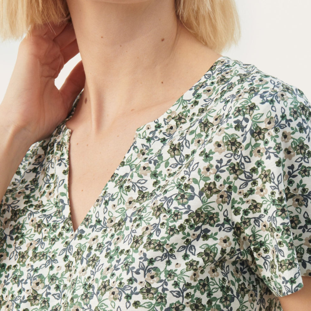 Part Two W GesinasPW T-Shirt Vetiver Mini Flower Print