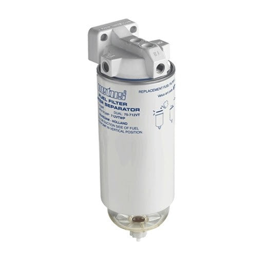 Water separator/fuel filter, single, 10 micron, max