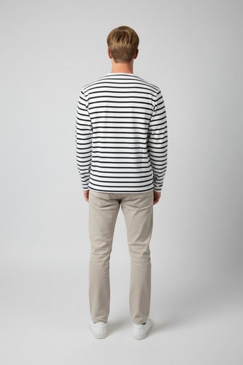 Cap Matin M Langærmet Maritim T-shirt - Hvid/Navy