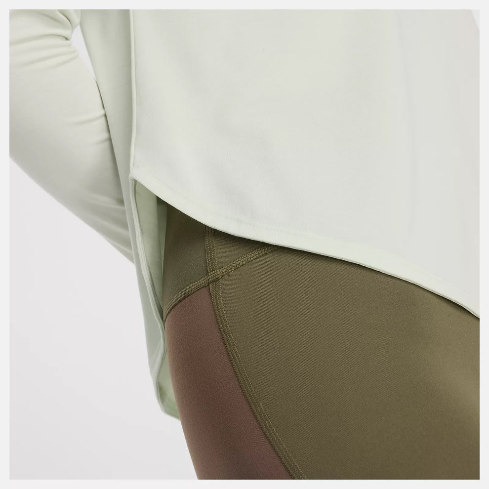 New Balance W Drapey Long Sleeve T-Shirt Natural Mint