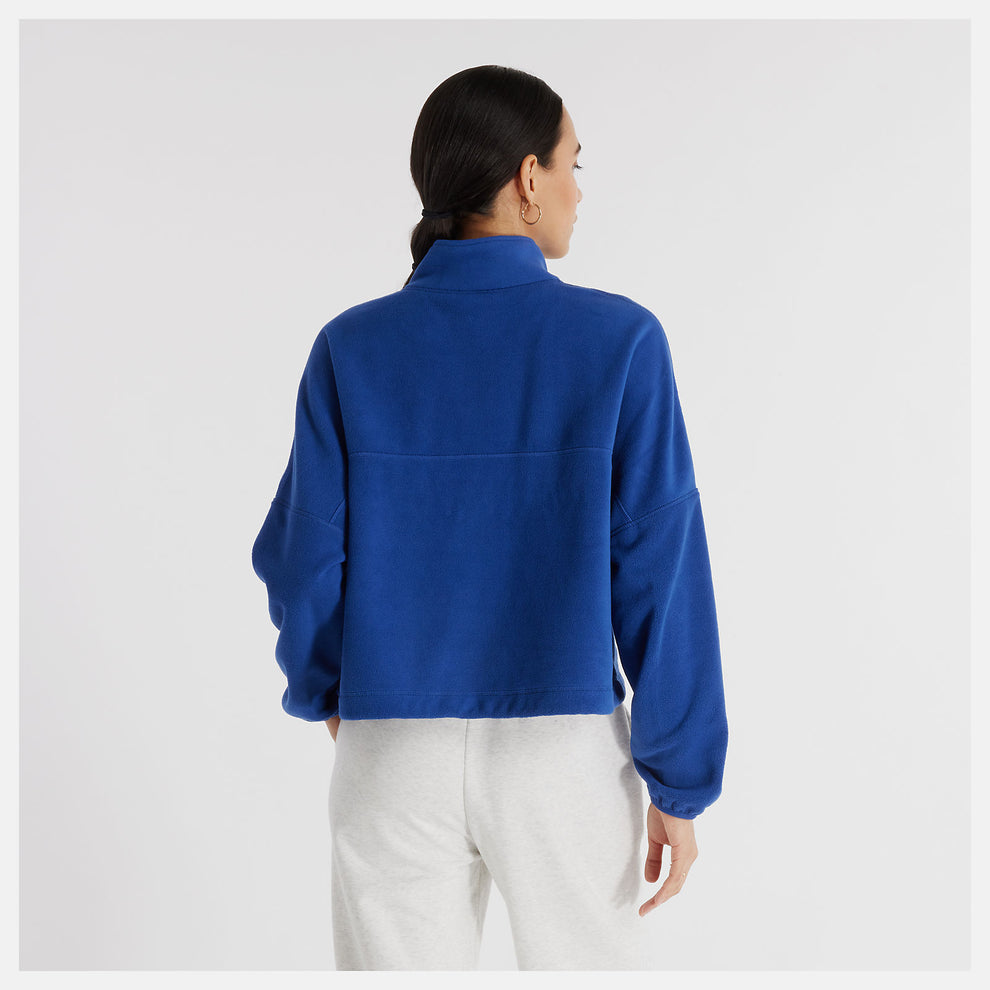 New Balance W Graphic Polar Fleece Half Zip Inkwell