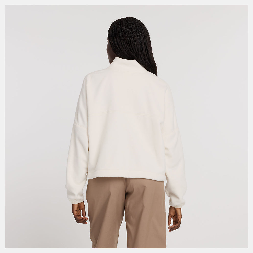 New Balance W Graphic Polar Fleece Half Zip Linen