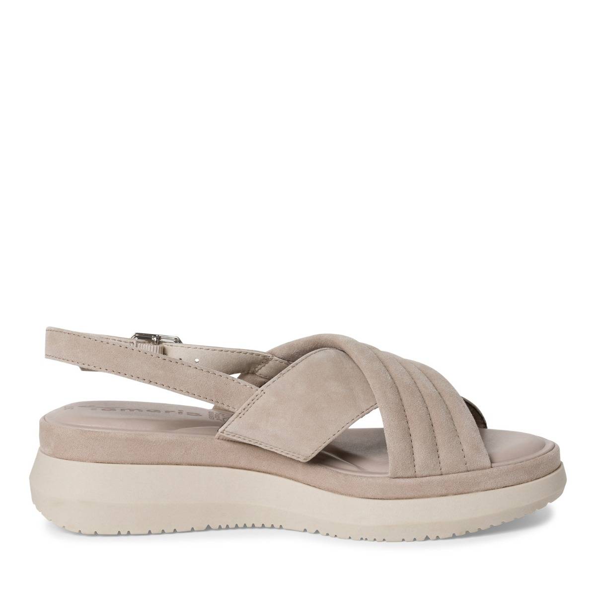 Tamaris W Sandal med Krydsrem Taupe