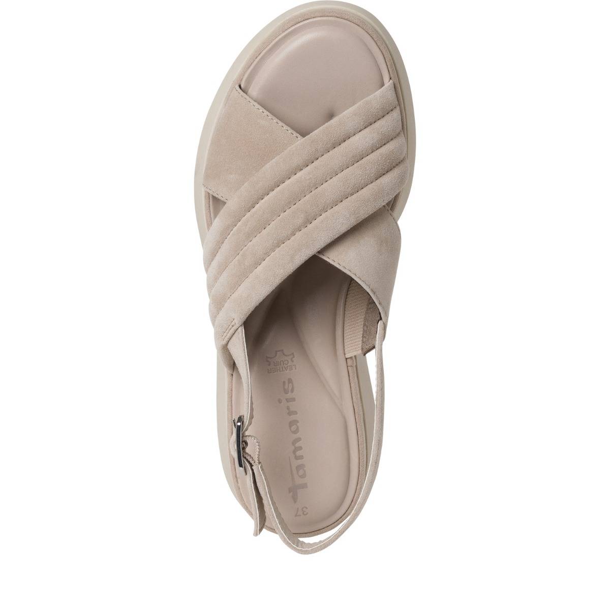 Tamaris W Sandal med Krydsrem Taupe