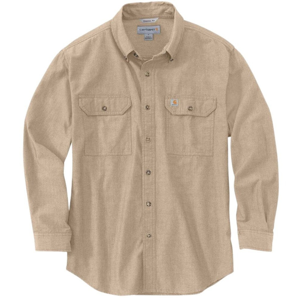 Carhartt U Loose Chambray LS Skjorte Dark Tan Chambray
