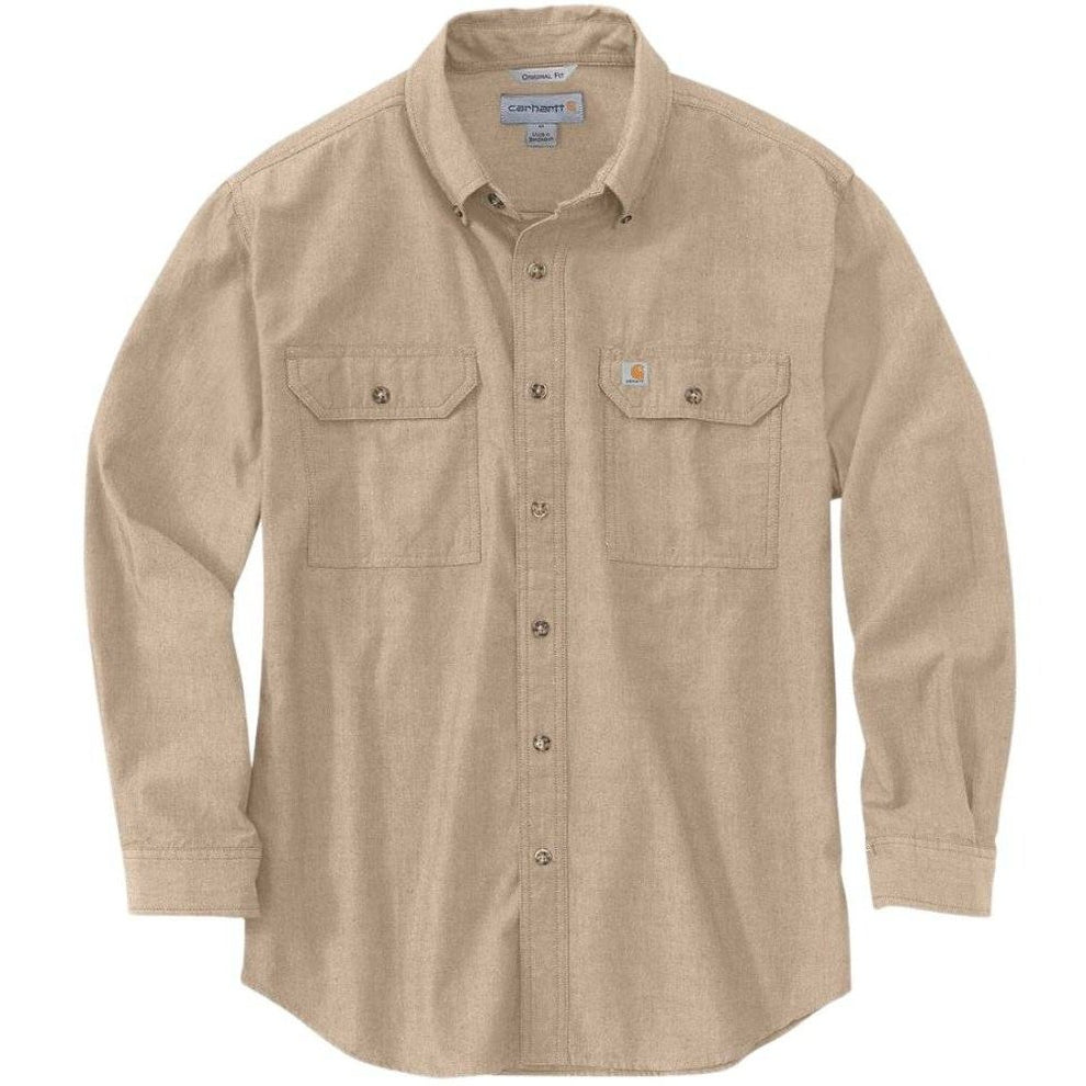 Carhartt U Loose Chambray LS Skjorte Dark Tan Chambray