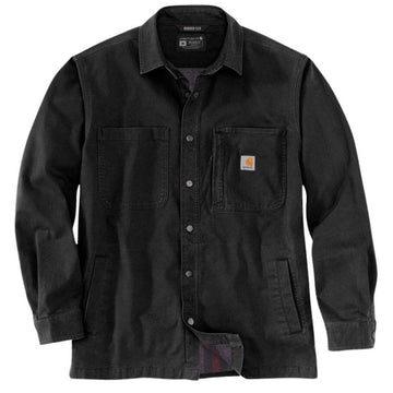 Carhartt M Fleece Lined Snap Front Skjortejakke Sort