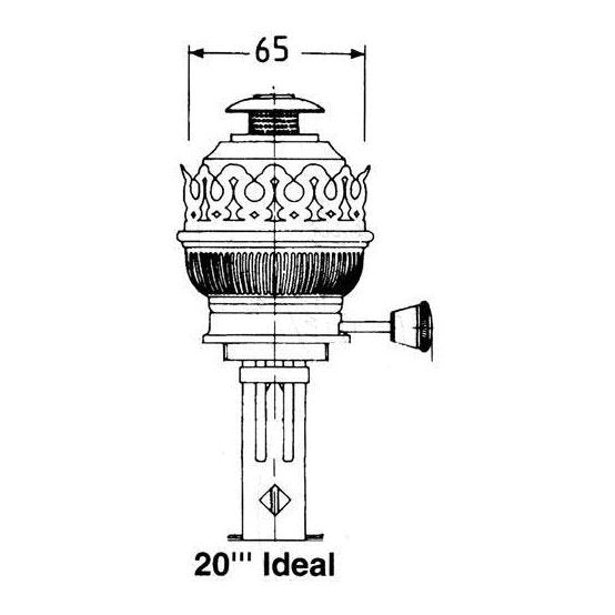 DHR Brænder Messing for 20" ideal