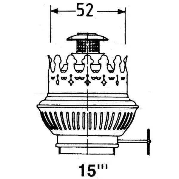 DHR Brænder Messing for 15"