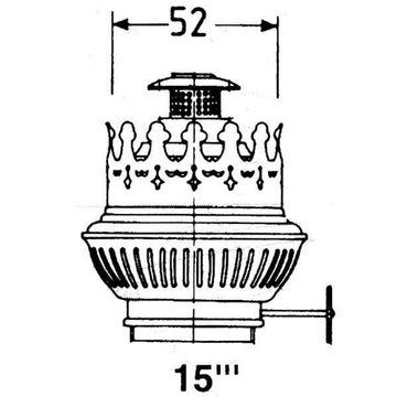 DHR Brænder Messing for 15"