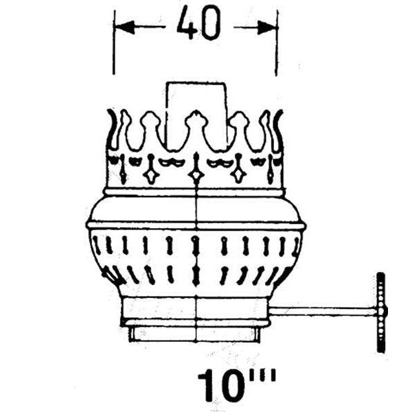 DHR Brænder Messing for 10"