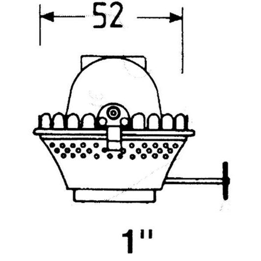 DHR Brænder Messing for 1"